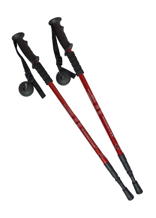 Палиці для трекінгу Antishock пара Red (002)