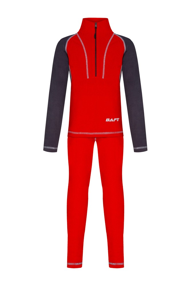 Термобілизна Baft F-Line Kids 122 Сірий/Червоний (FL3402-122)
