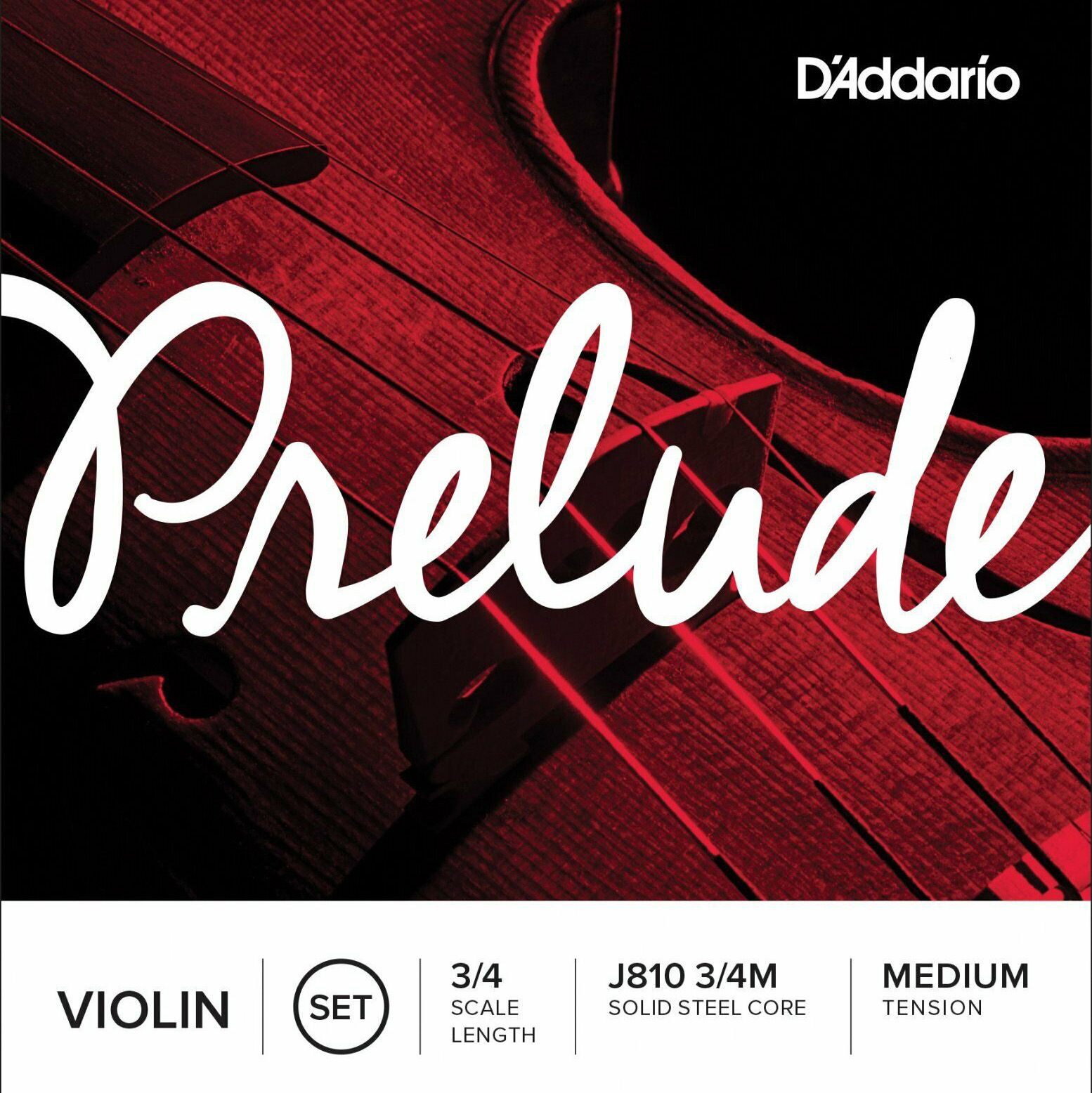 Струни для скрипки D'Addario J810 3/4M Prelude Violin Strings Medium Tension