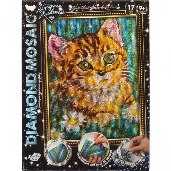 Набір для творчості Danko Toys Алмазна живопис Diamond mosaic Кіт Різнокольоровий (GSKHBIYGQ)