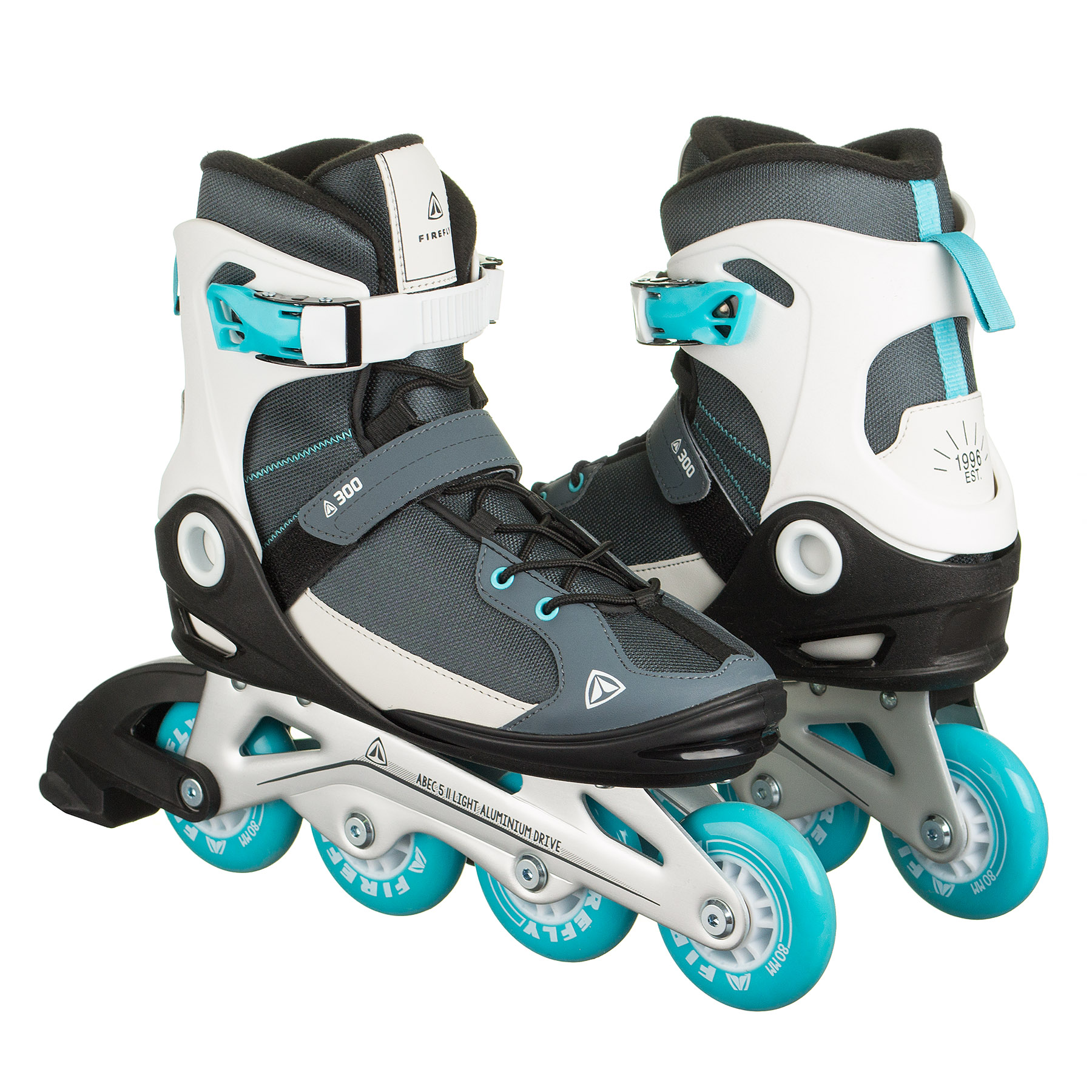 Жіночі роликові ковзани Firefly ILS300L 39 White/Grey/Turquoise (ILS300L-39)