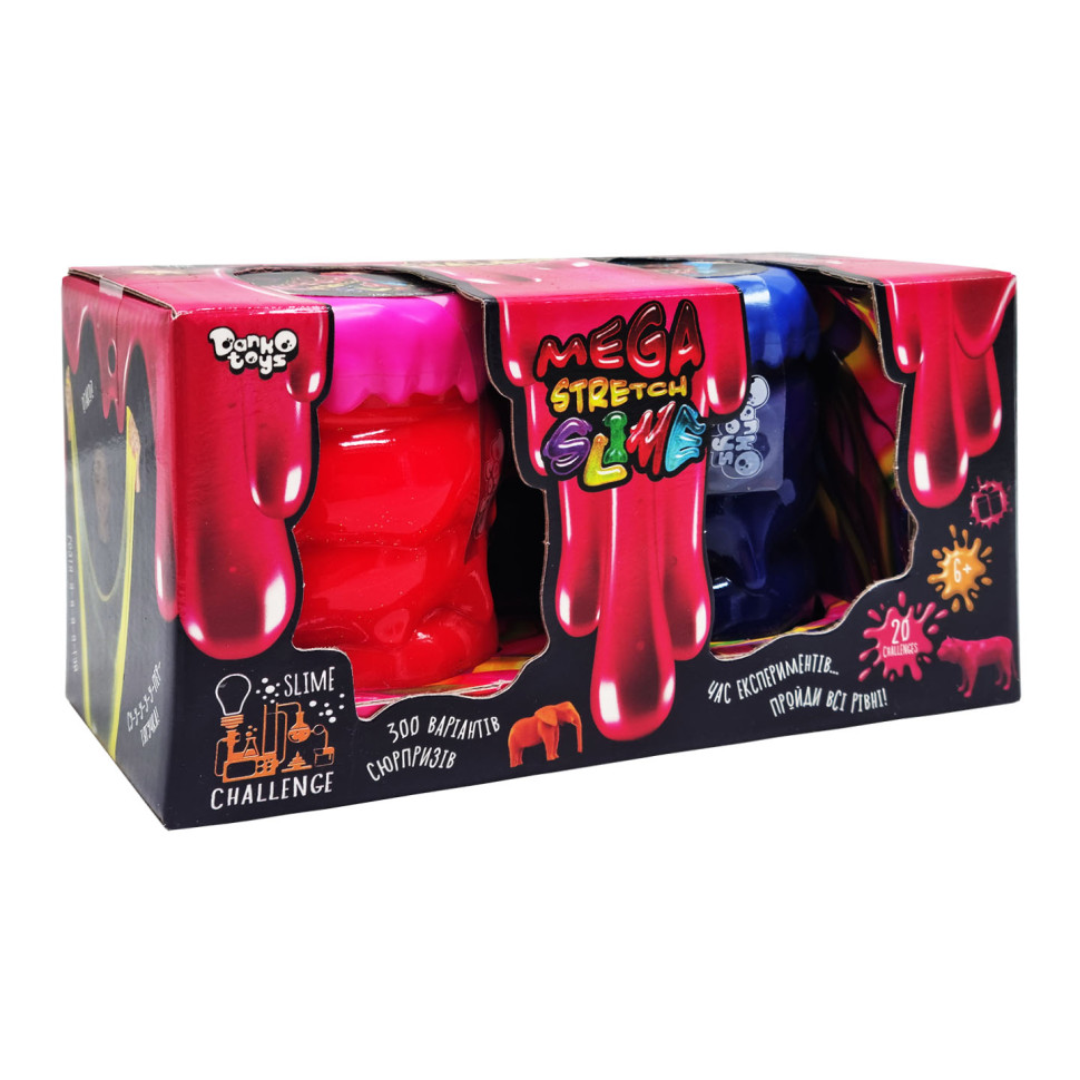 В'язка маса Mega Stretch Slime Danko Toys SLM-11-02U 2 банки Вид 4