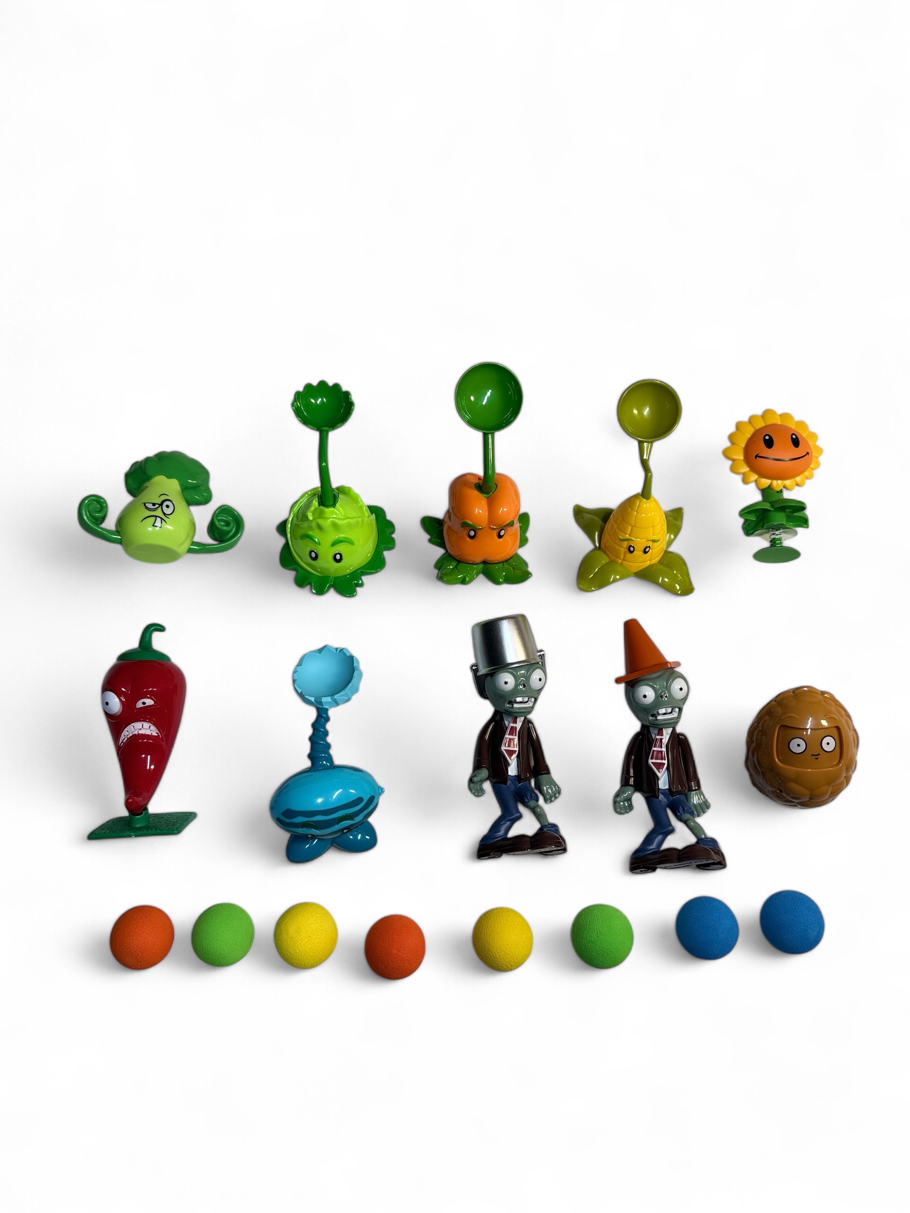 Комплект іграшок героїв із гри Plants vs Zombies Рослини проти зомбі 10 фігурок Різнокольоровий (10zombi)