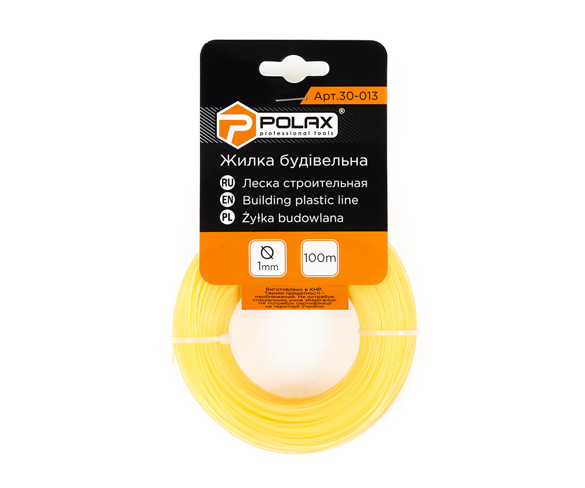 Лісочка будівельна Polax 1 мм X 100 м жовта (30-013)