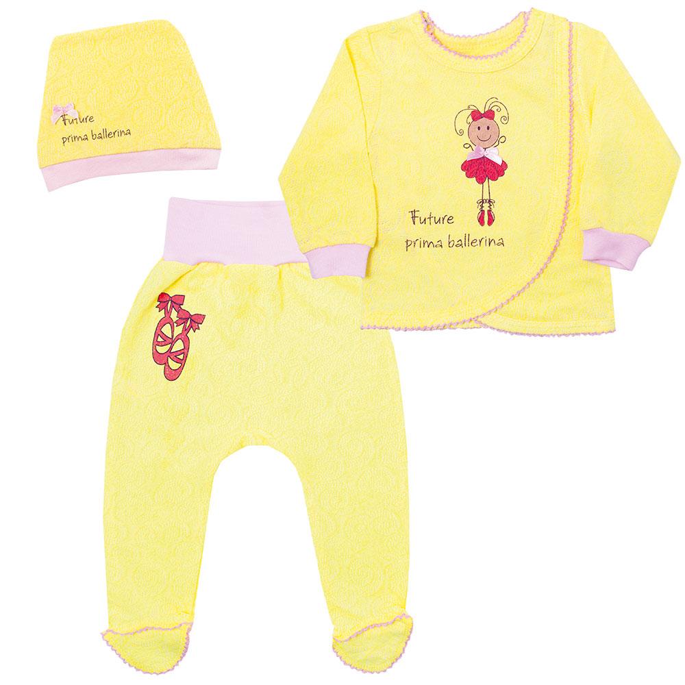 Комплект для дівчинки Gabbi КТ-19-19-1 Ажур 68 Жовтий (11550)