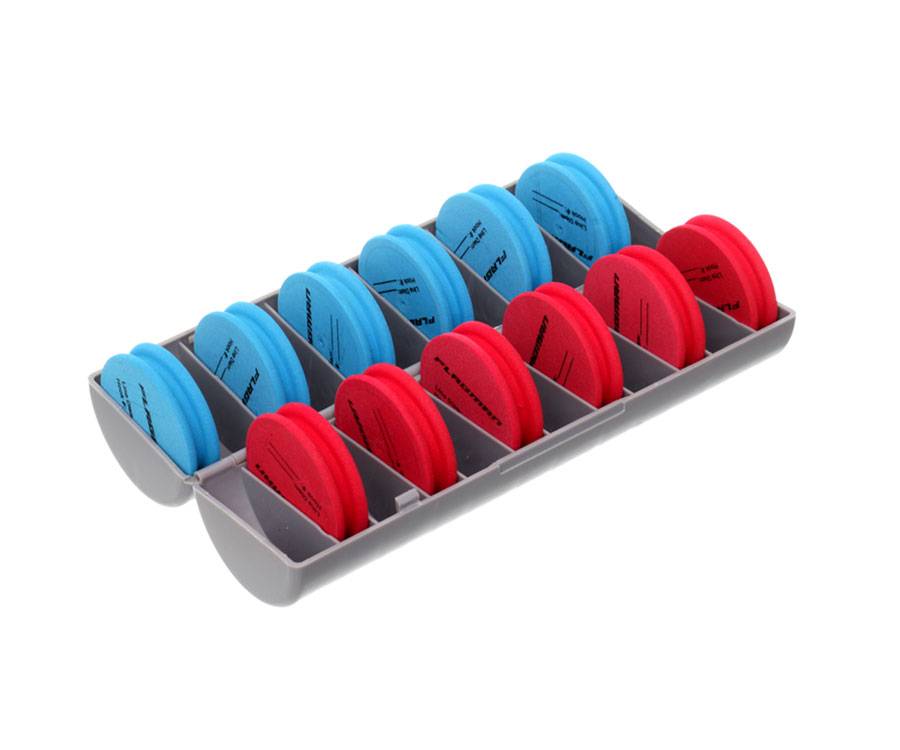 Поводочниця фідерна Flagman RIG BOX WHITH EVA SPOOLS (ROUND BOX) 12шт