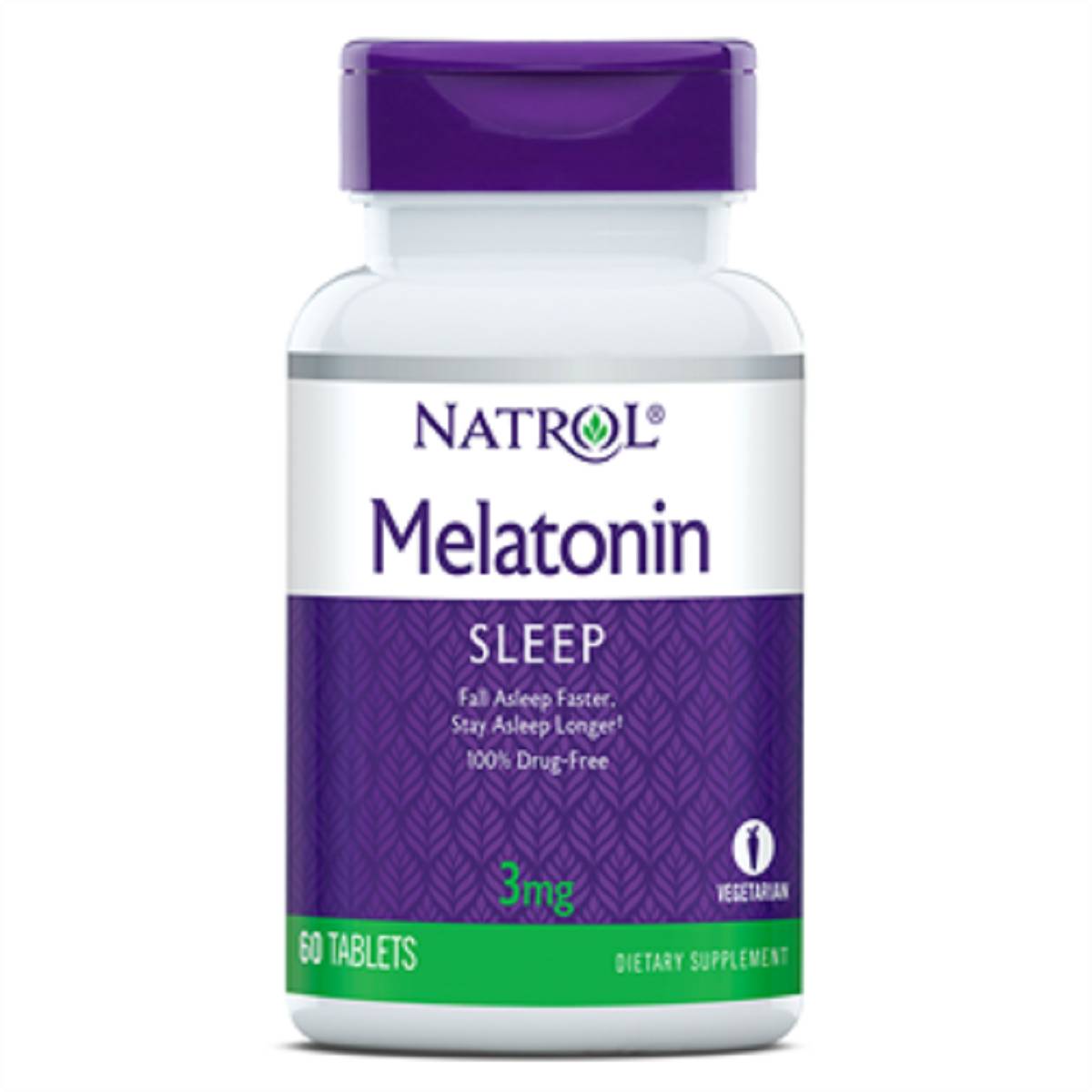Мелатонін, Melatonin 3 мг, Natrol, 60 пігулок