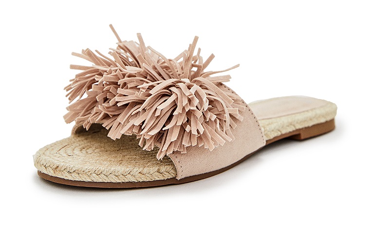 Шльопанці Pretty You London Tassle 39 Nude (5060526412003)