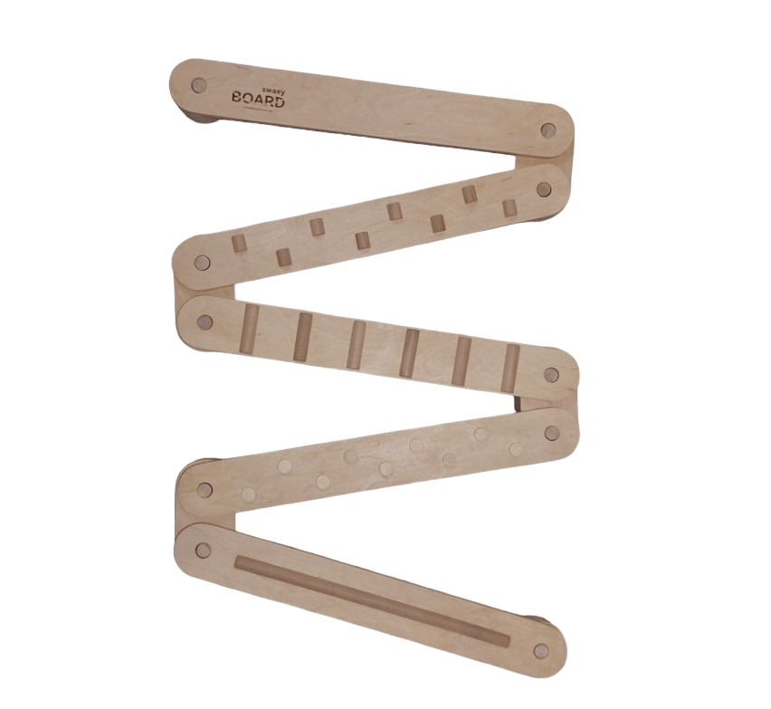 Балансувальна координаційна доріжка Монтессорі SwaeyBoard Шлях Джеда лакований 11 елементів Бежевий
