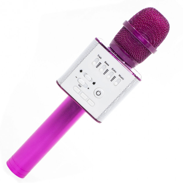 Бездротовий портативний мікрофон Micgeek Q9 для караоке Bluetooth з чохлом Рожевий