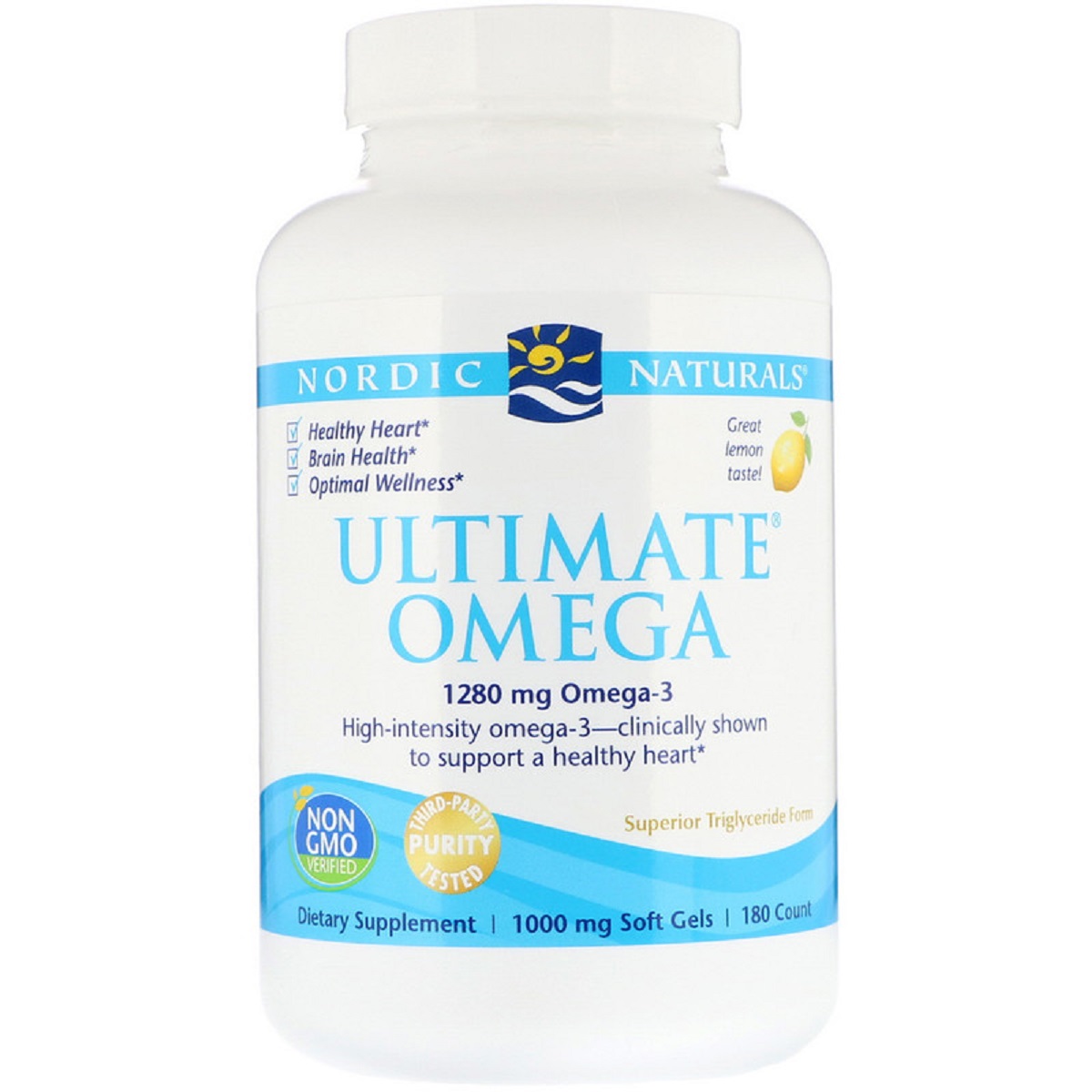 Риб'ячий жир Nordic Naturals Ultimate Omega Lemon 1.280 мг 180 капсул (NOR03790)