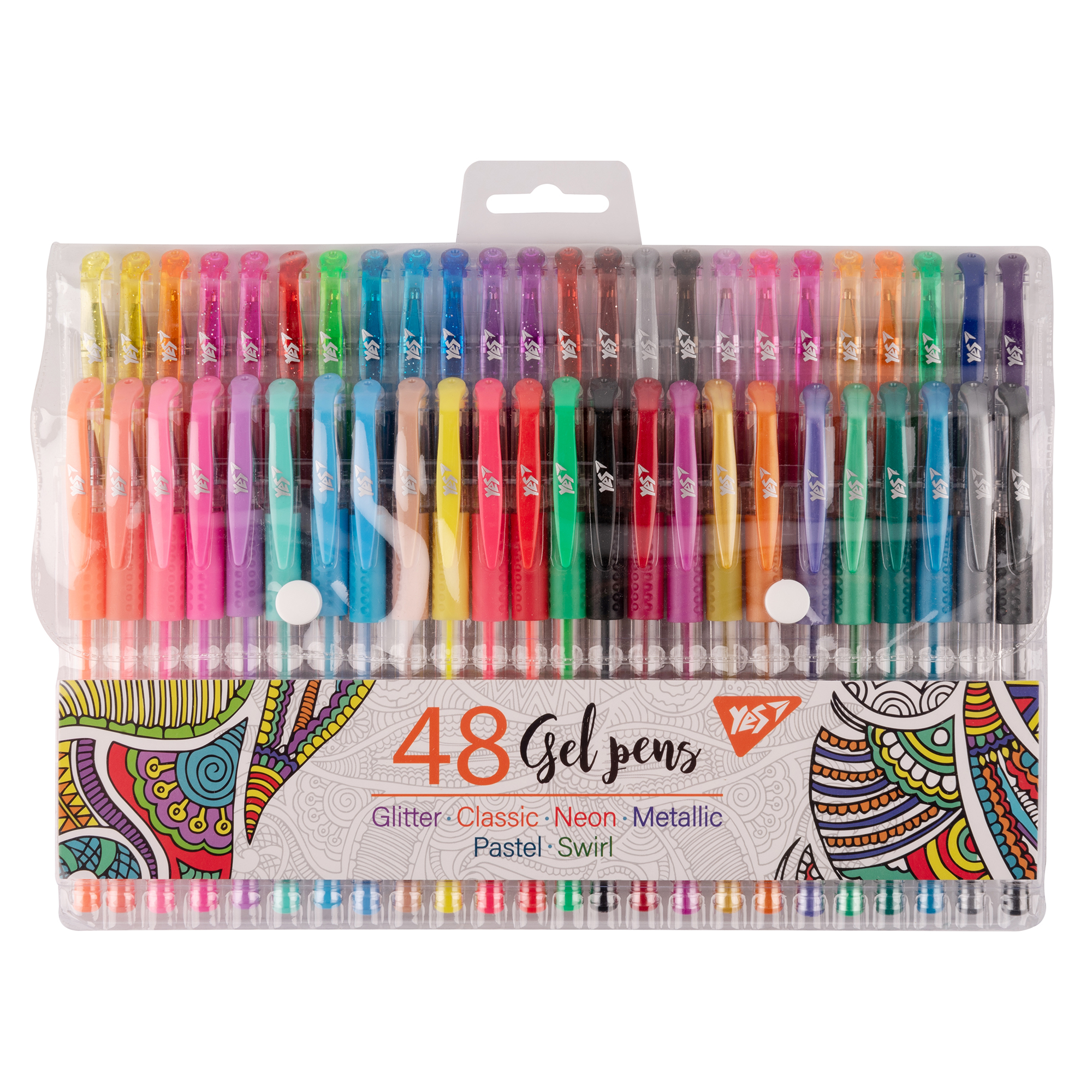 Набір кольорових гелевих ручок YES 48 шт (420436)