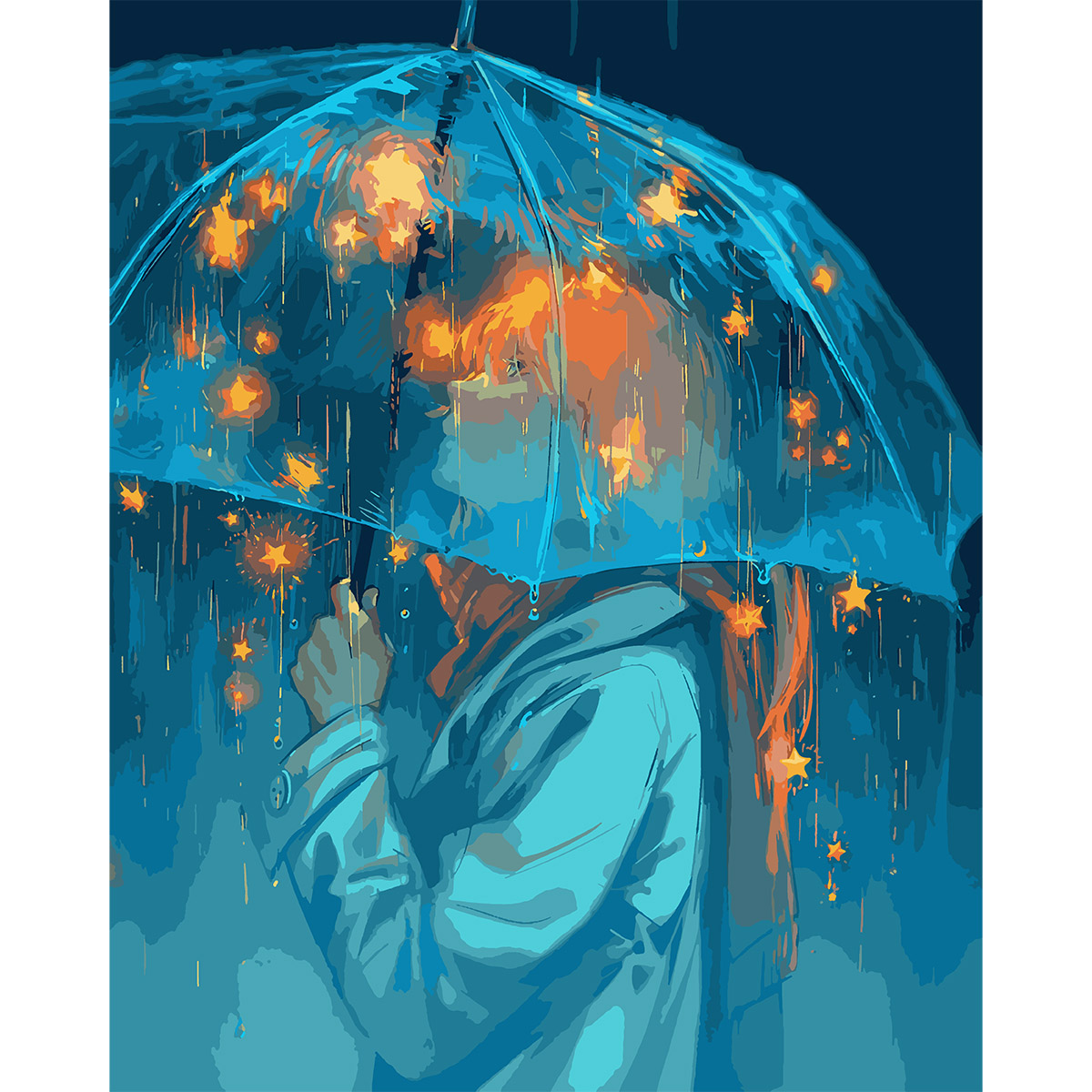 Картина за номерами Santi Зірки під дощем 40х50 см Різнокольоровий (955429)