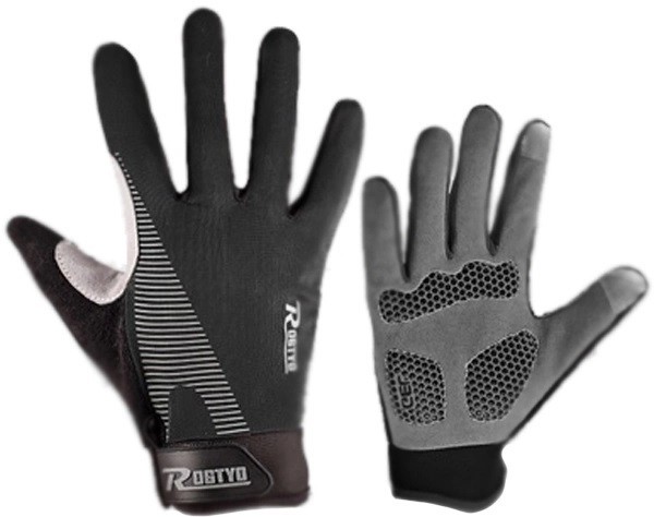 Велоперчатки Rogtyo з гелевими вставками M Black (69050548)