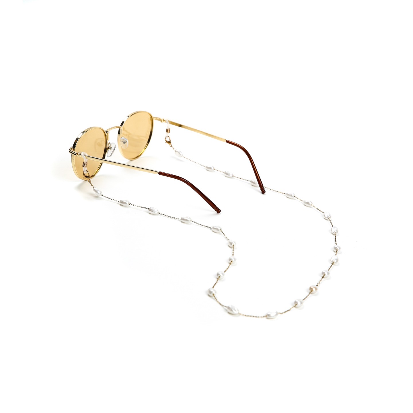 Ланцюжок для окулярів LuckyLOOK 77,4 см Біло-золотистий 776-425