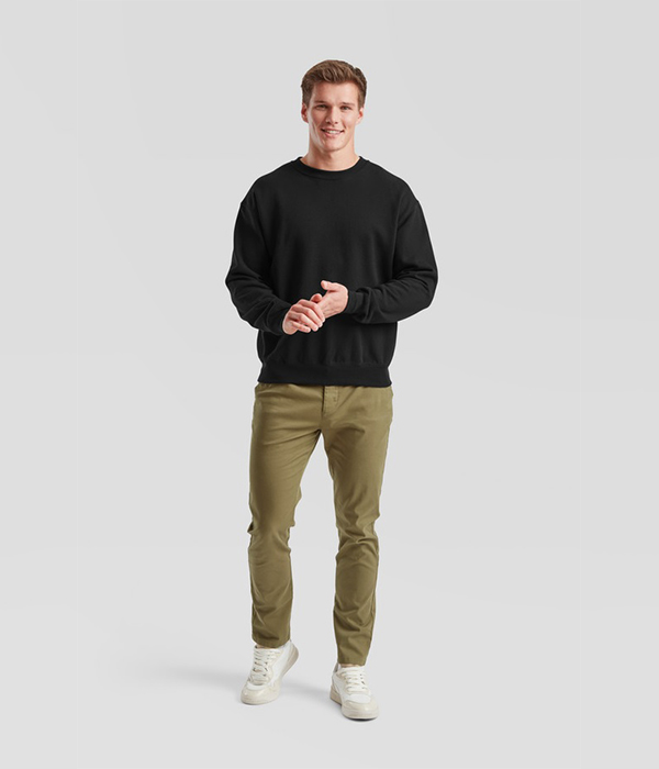 Пуловер Fruit of the loom Classic set-in sweat L Чорний (62-202-0)