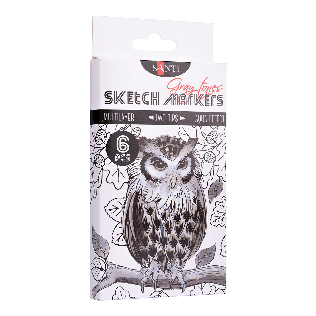 Набір маркерів SANTI sketch Gray tones 6 шт. / уп. (390544)