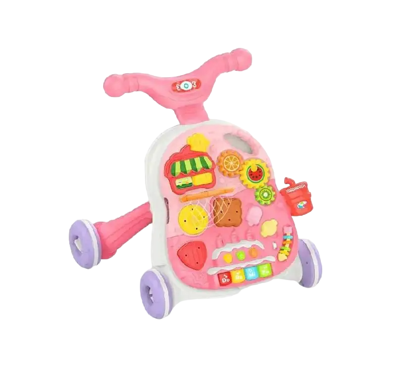 Дитяча музична каталка Bibi-irn 5 в 1 Pink and yellow (154602)