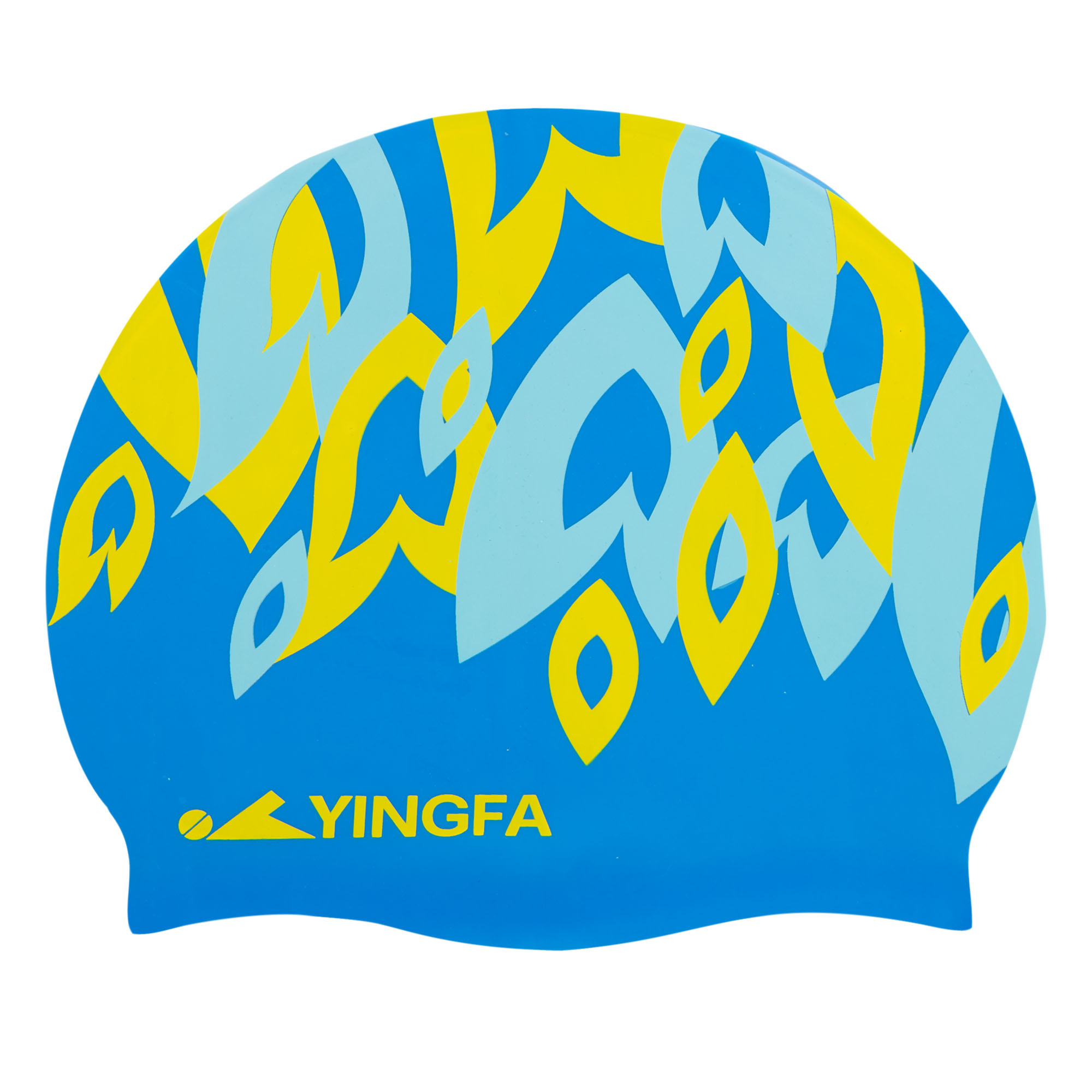 Шапочка для плавання силіконова для дорослих YINGFA C0091 Синій-жовтий