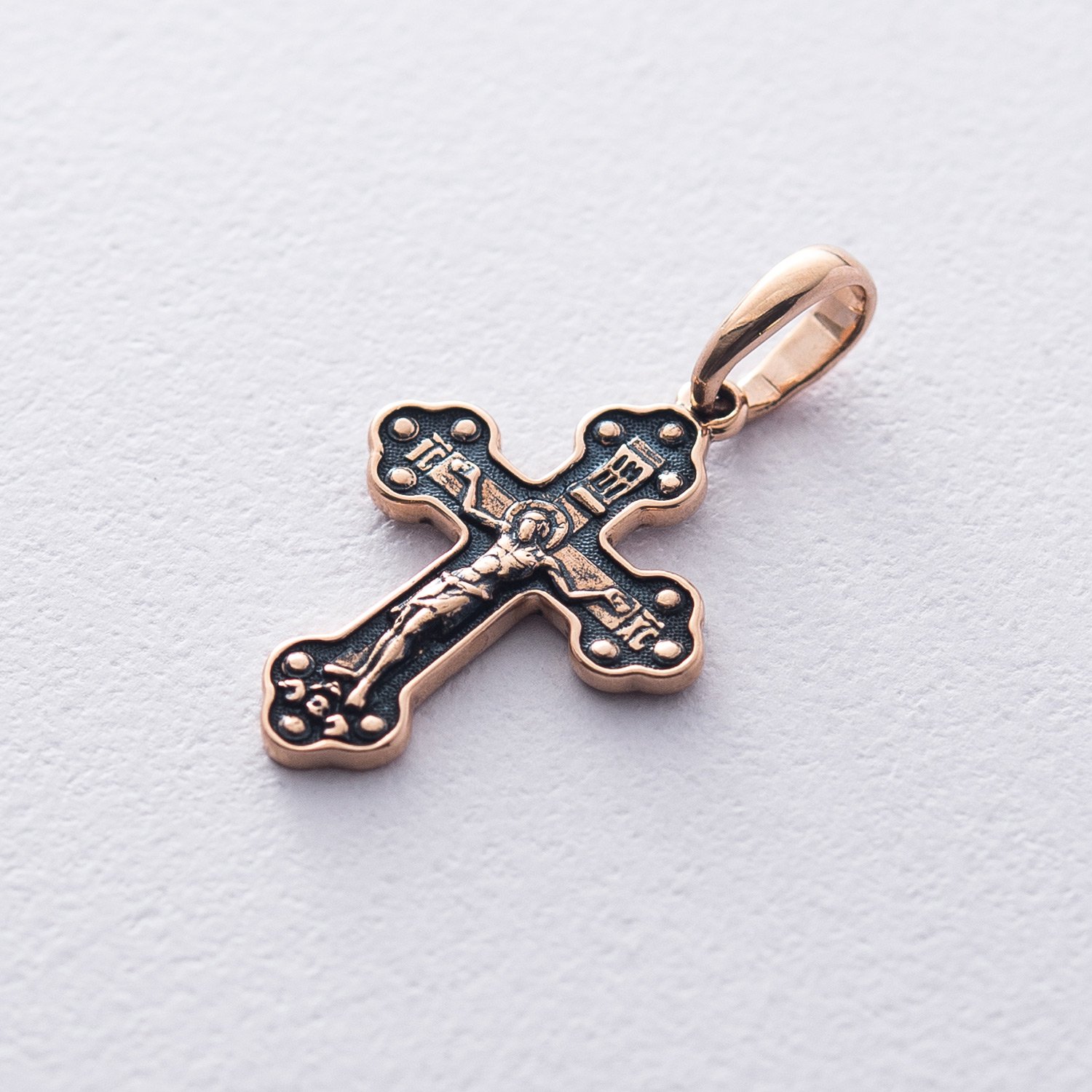 Православний хрест Розп'яття Христове. Молитва Так Воскресне Бог п01853 Онікс