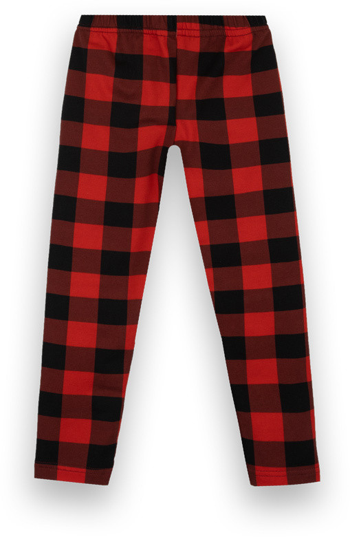 Лосини дитячі однотонні для дівчинки GABBI Клітинка червоний на зріст 122 (13168)