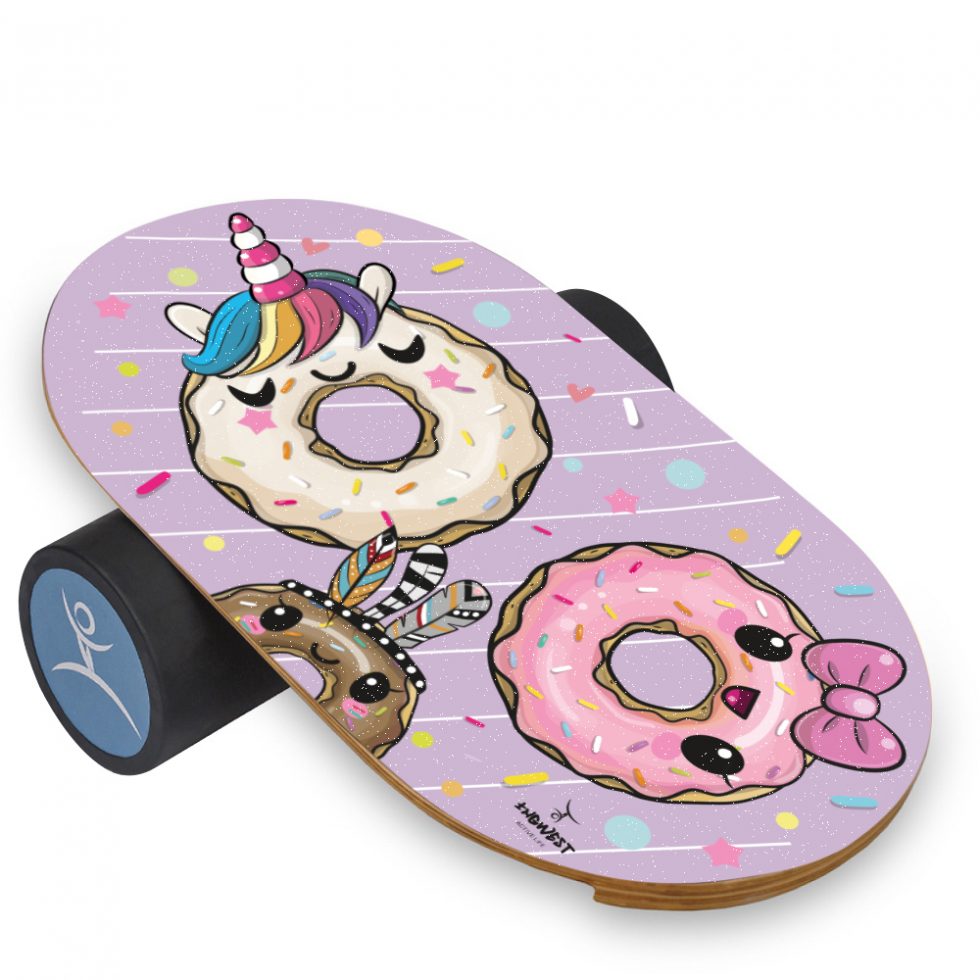 Дитячий баланс борд InGwest Donuts з прогумованим ролером Різнокольоровий