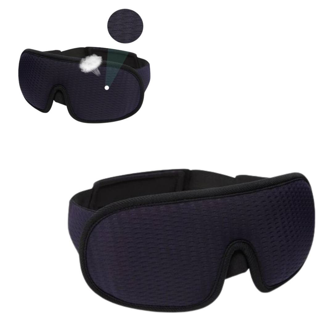 Маска для cну з дихаючого матеріалу та беруші в комплекті No Brand Синя (AFT-Navi)