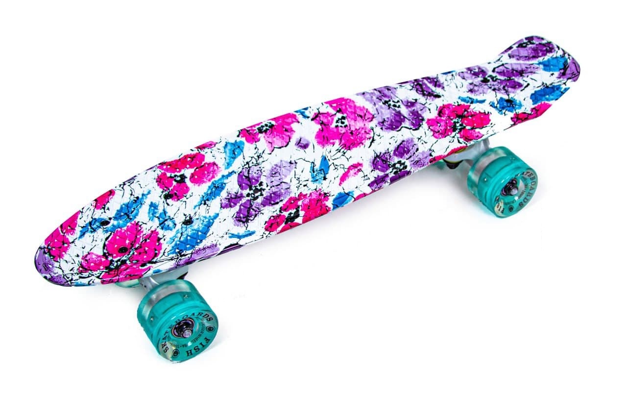 Пенні борд "Fish" Poppies (світлі колеса) - 447847382