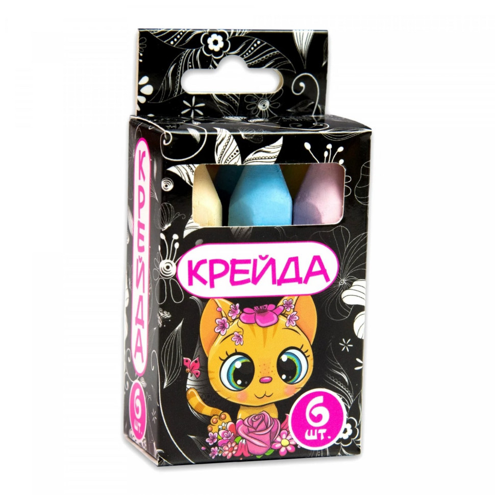 Крейда Олівець Strateg 50111 6 штук різнокольорова