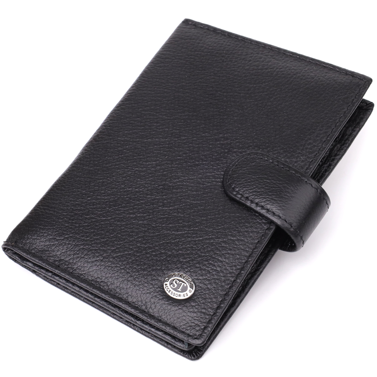 Обкладинка на документи унісекс ST Leather 23116 10х14х1 см Чорний