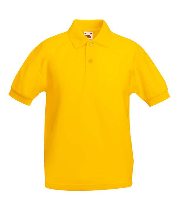 Поло Fruit of the loom 65/35 Polo Kids 128 см Жовтий (63-417-0)