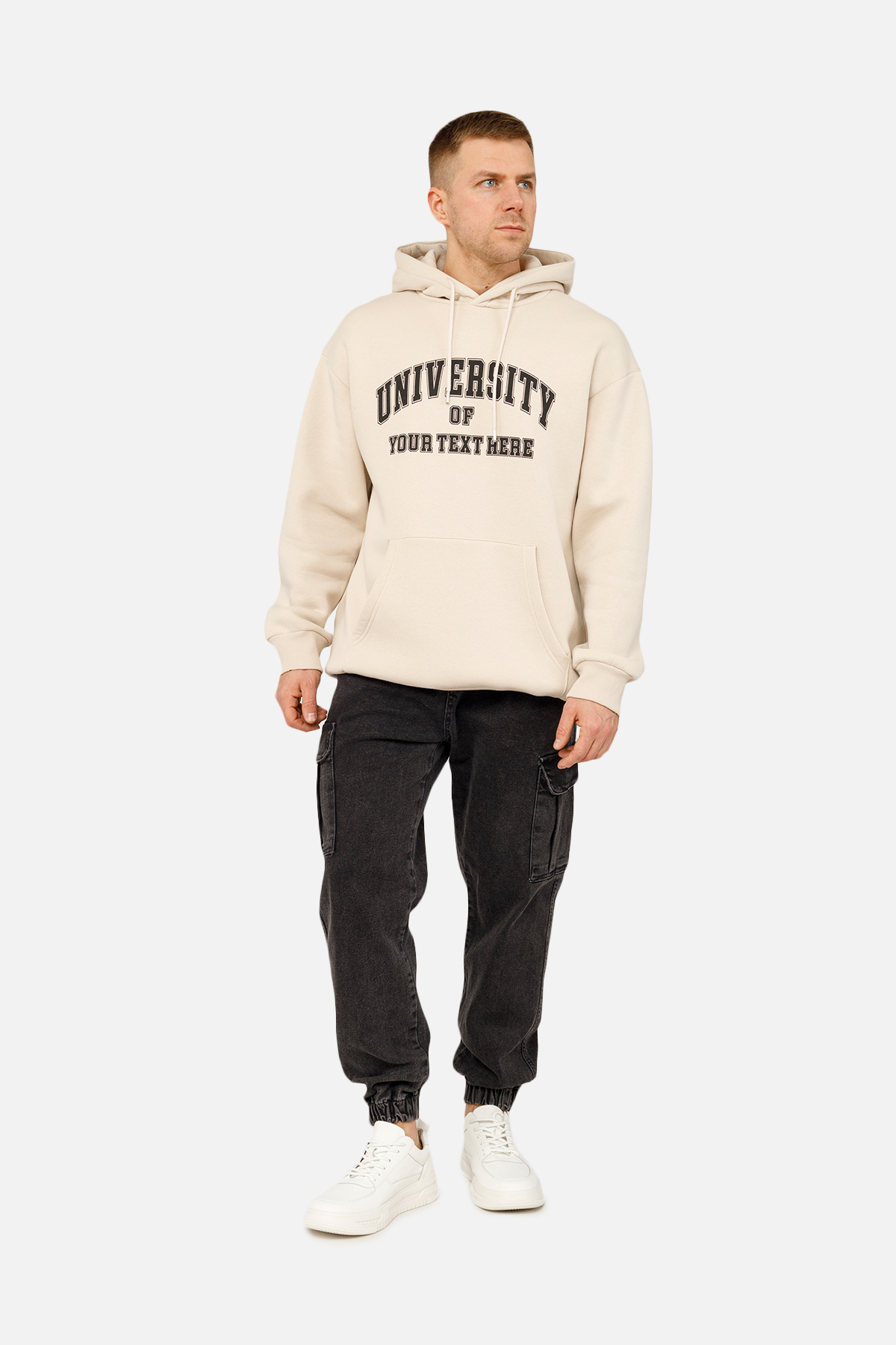 Чоловічий худі Yuki XXL Бежевий ЦБ-00262198 (SKT001026122)