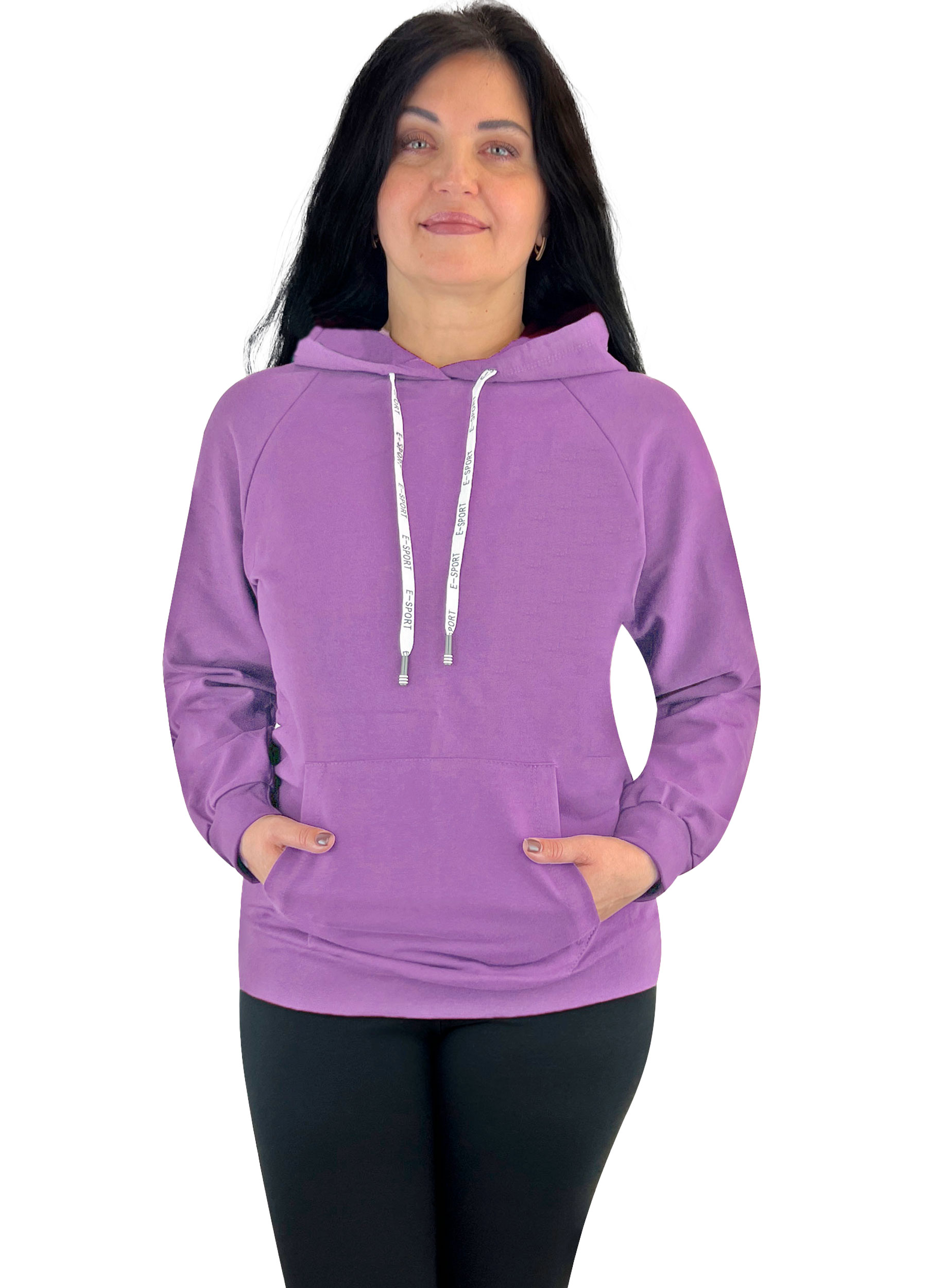 Худі жіночий Модельер 25621 60-62 Бузковий (14698)