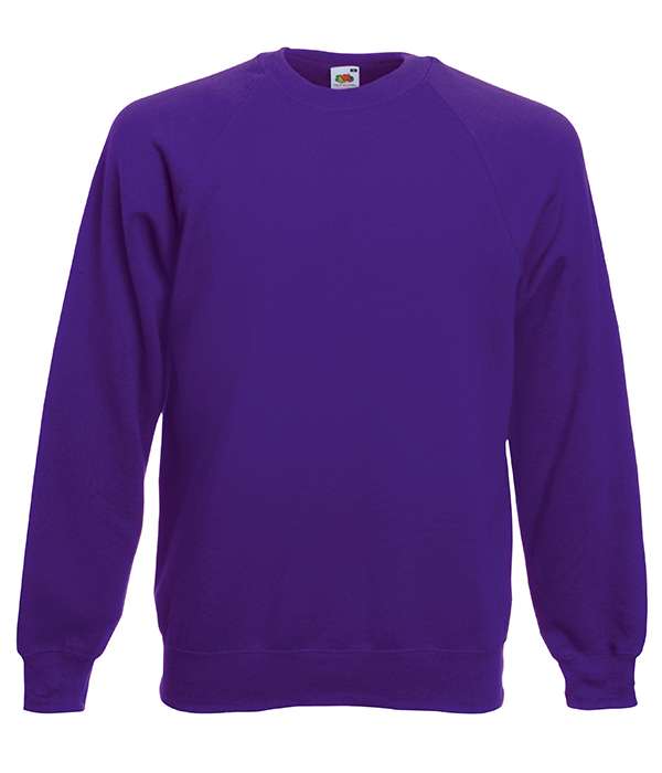 Реглан Fruit of the loom Classic raglan sweat 2XL Фіолетовий (62-216-0)
