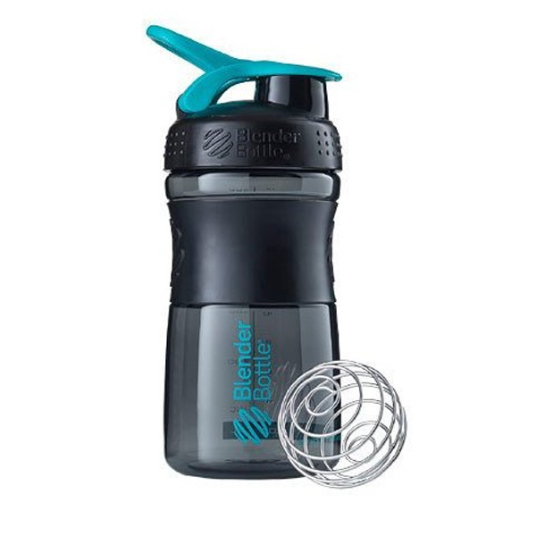 Шейкер спортивний пляшка BlenderBottle SportMixer 20oz/590ml Black/Teal Original