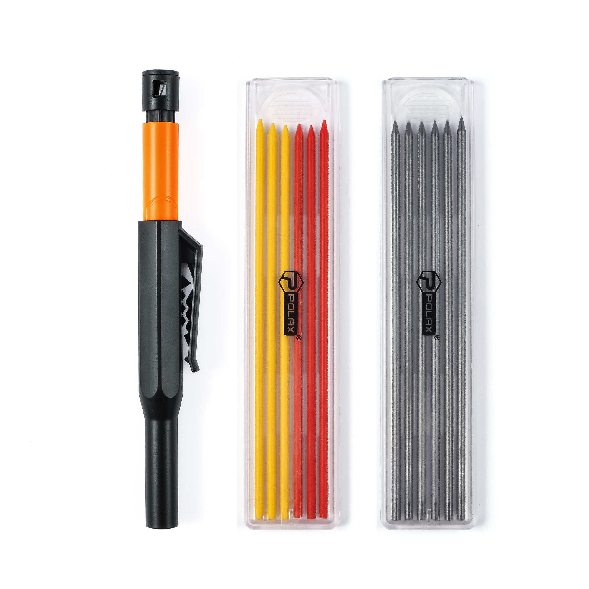 Олівець будівельний механічний та стрижні Polax 150 мм (50-004)