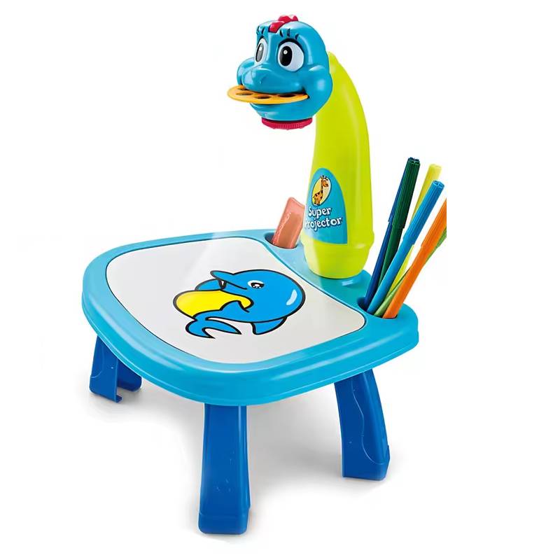 Дошка для малювання з проектором зі слайдами Project 3 в 1 синій (AUAU09)