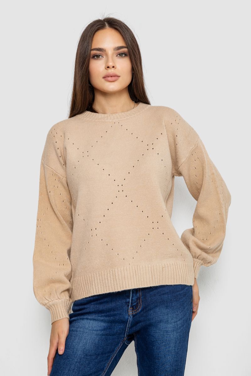 Светр жіночий AGER Світло-бежевий 244R2026-8 S-M (113320_825775)