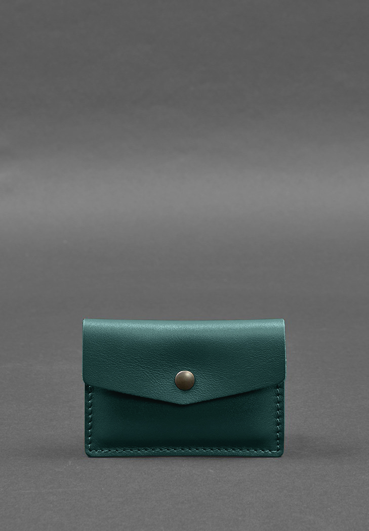Шкіряний кард-кейс 9.0 зелений краст BlankNote