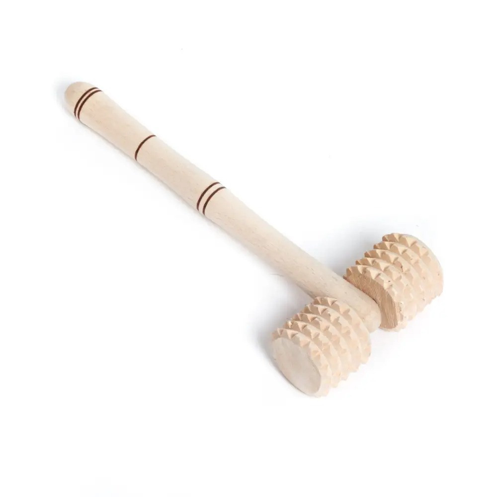 Дерев'яний масажний ролик для бані Бондарный дом 2 масажних головок (QS-1001)