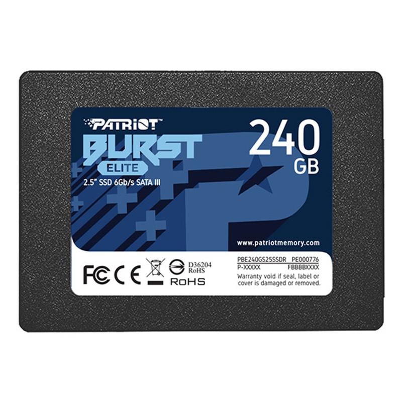Накопичувач SSD 240GB Patriot Burst Elite 2.5" SATAIII TLC (PBE240GS25SSDR)