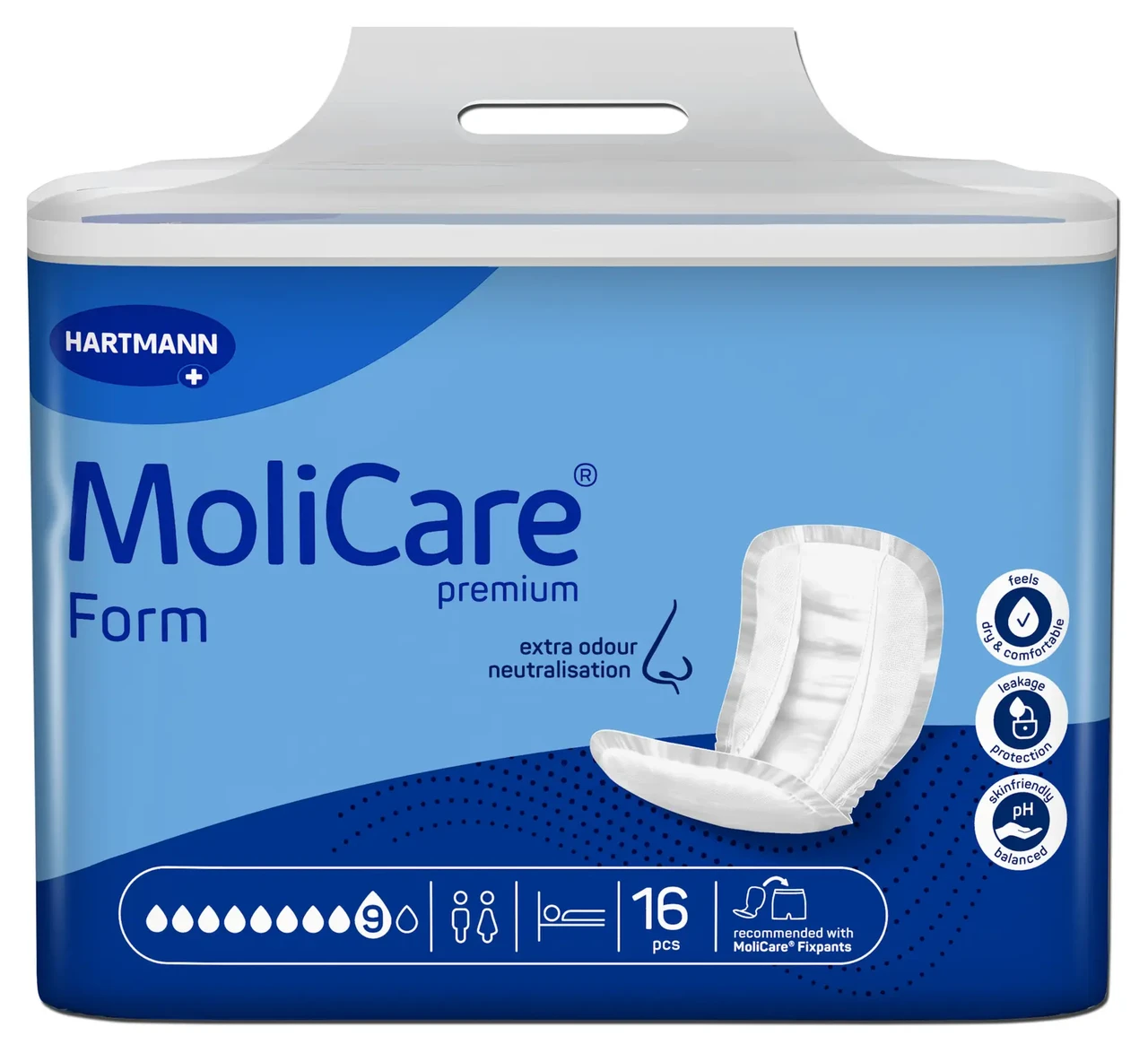 Прокладки при нетриманні сечі та калу Paul Hartmann MoliCare Premium Form 9 крапель 16шт