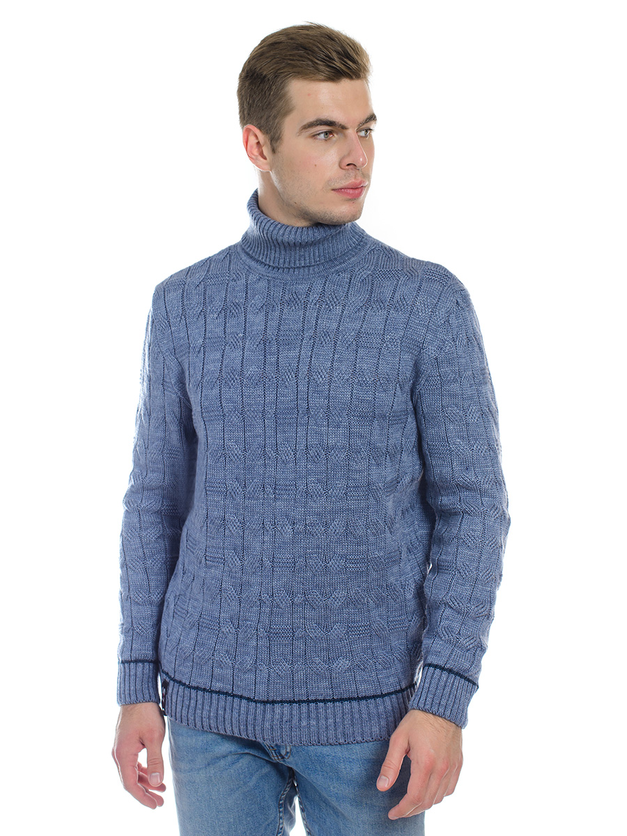 Чоловічий гольф з контрастними акцентами SVTR Джинс (266 48 джинс)