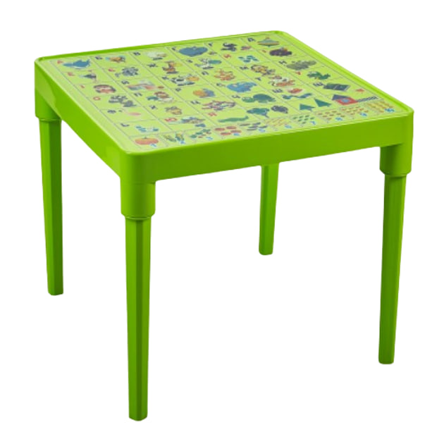 Стіл дитячий Алеана-100027 Азбука Українська 51 х 51 см h-47 см Оливковий