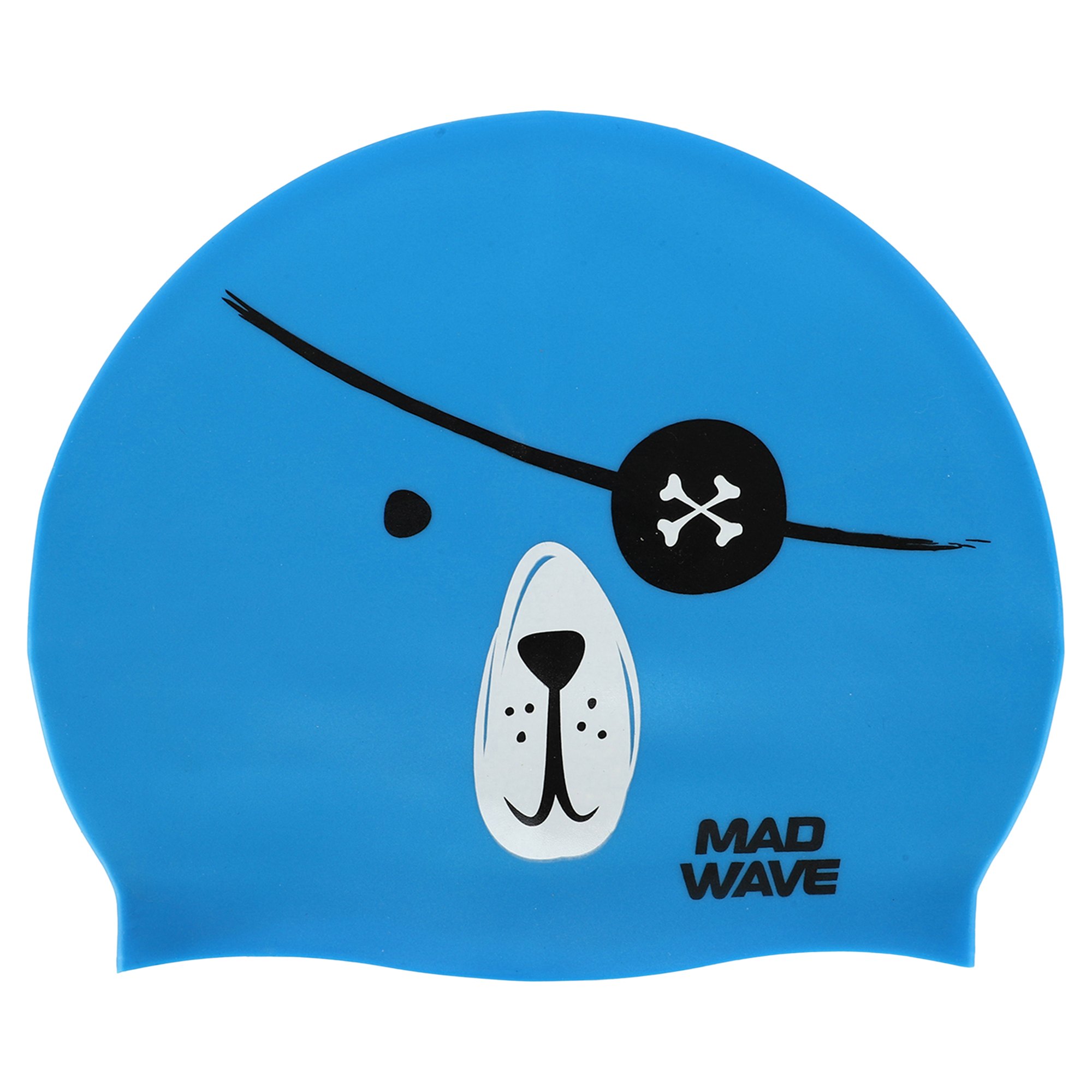 Шапочка для плавання силіконова юніорська MadWave Junior PIRATE M057312 Блакитний