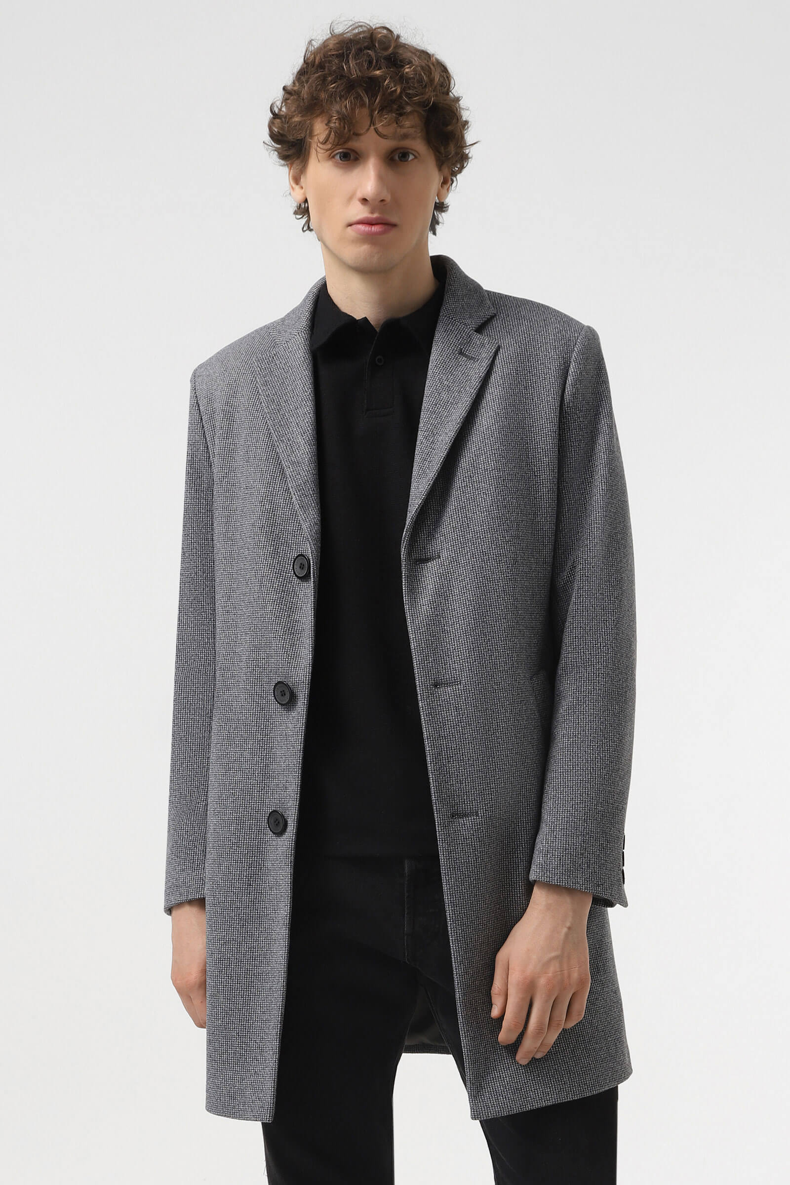 Чоловіче пальто Sun's House 52 Сірий (4821610350745)