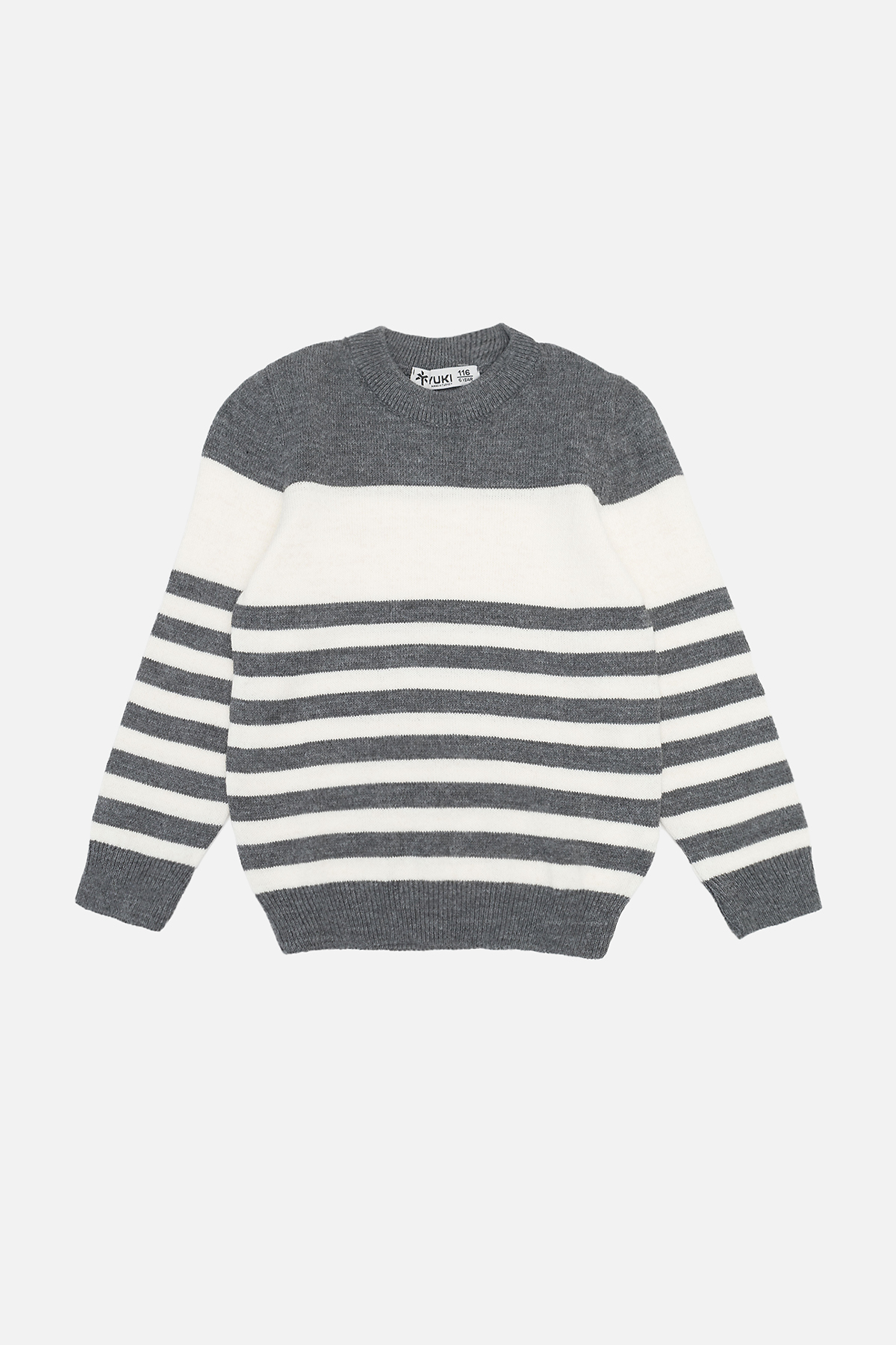 Джемпер для хлопчика Yuki 116 см Сіро-молочний ЦБ-00256856 (SKT001011480)