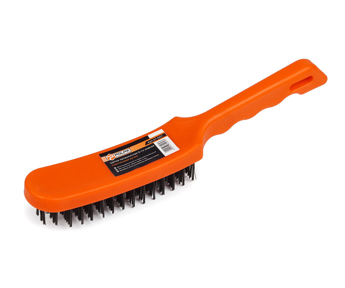 Щітка по металу ручна Polax 6 рядна (27-007)