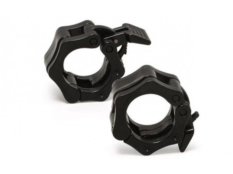 Замки Lock-Jaw PRO з фіксатором для грифа 25мм Zelart Record TA-4600-25 2шт Black (MR08510)