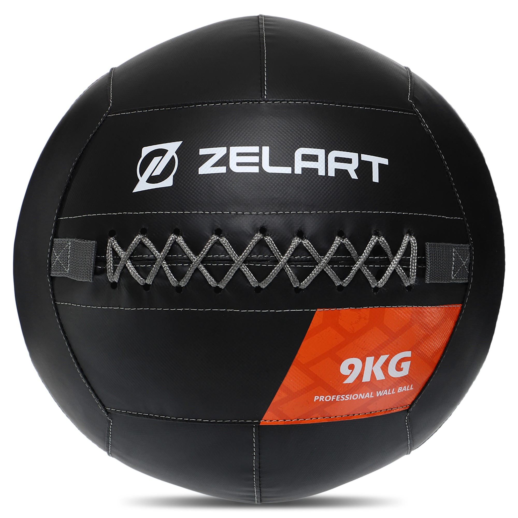 М'яч волбол для кросфіту та фітнесу Zelart WALL BALL TA-7822-9 9кг чорний